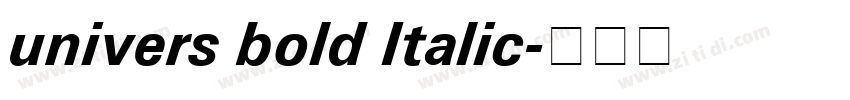 univers bold Italic字体转换
